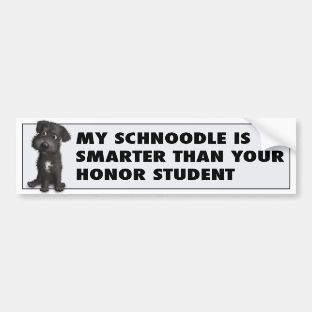 Schnoodle (Black) Honor Bumper Sticker (Front)