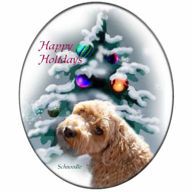 Schnoodle Christmas Gifts Ornament (Front)