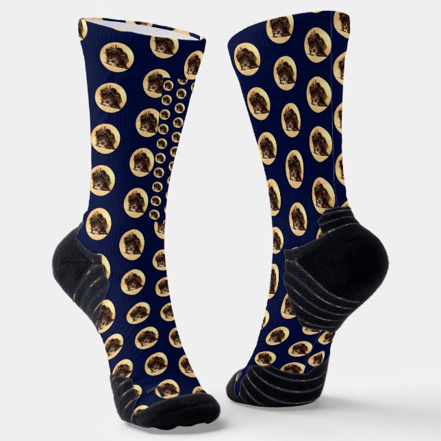 Schnoodle Dark Blue Socks (Angled)