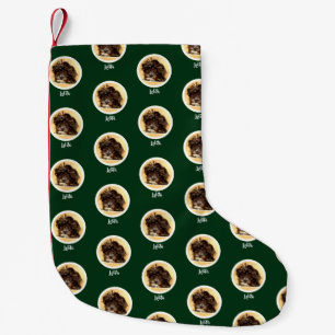 Schnoodle Dog Green Christmas Stocking
