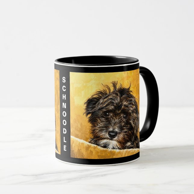 Schnoodle Dog Personalized Combo Mug (Front Right)