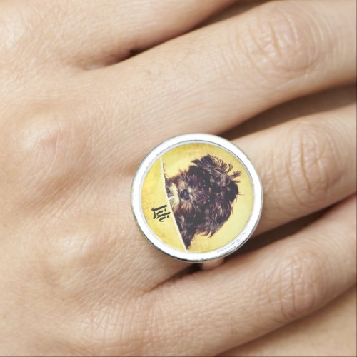 Schnoodle Dog Photo Ring