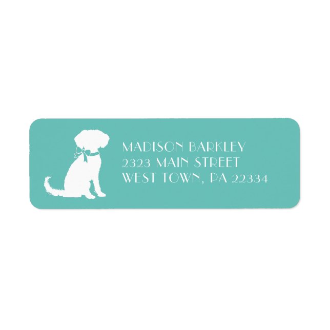 Schnoodle Dog Puppy Label (Front)