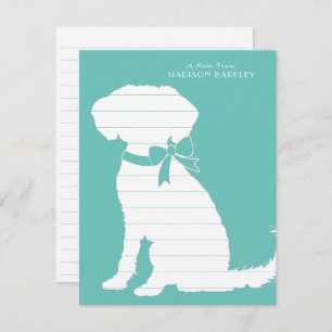 Schnoodle Dog Puppy Thank You Card
