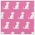Schnoodle Dog Silhouette Pet Pink Fabric