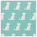 Schnoodle Dog Silhouette Pet Teal Fabric