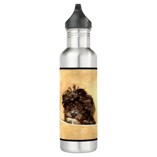 Schnoodle Dog Stainless Steel Water Bottle (Right)