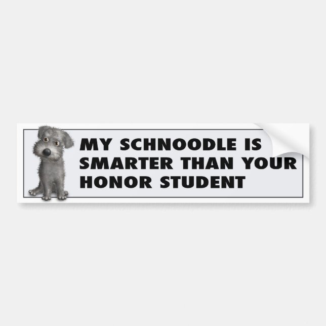 Schnoodle (Gray) Honor Bumper Sticker (Front)