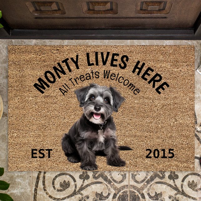 Schnoodle Personalized Dog Lover  Doormat (Creator Uploaded)