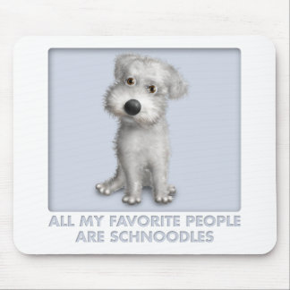 Schnoodle (White) Favorite Mouse Pad