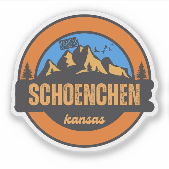 Schoenchen, Kansas Sticker (Front)