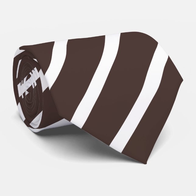 Schokoladenbraun gestreift Krawatte Neck Tie (Rolled)