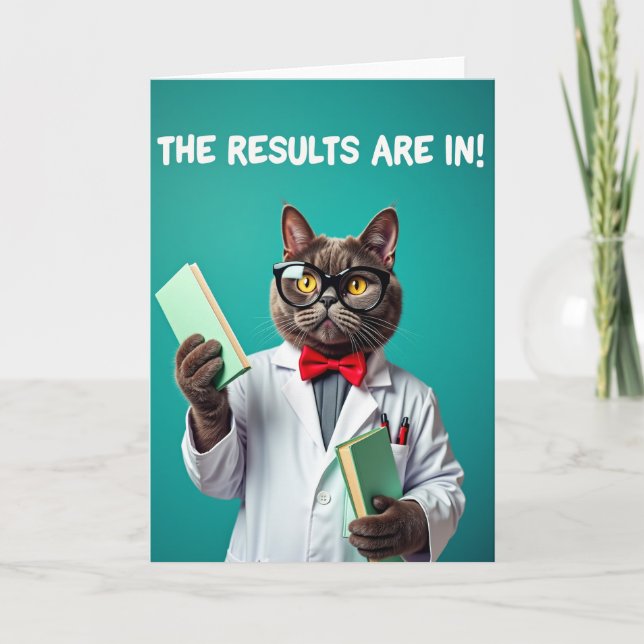Scholar Cat Fathers Day Card (Front)