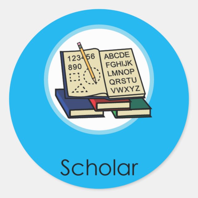 Scholar Doljabi Doljanchi Dol Korean birthday Classic Round Sticker (Front)