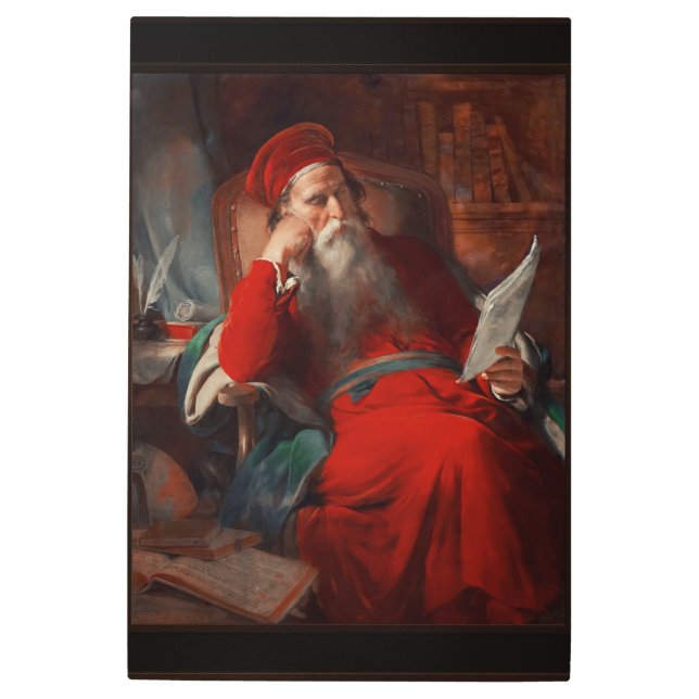 Scholar In His Study by Friedrich von Amerling Metal Print (Front)