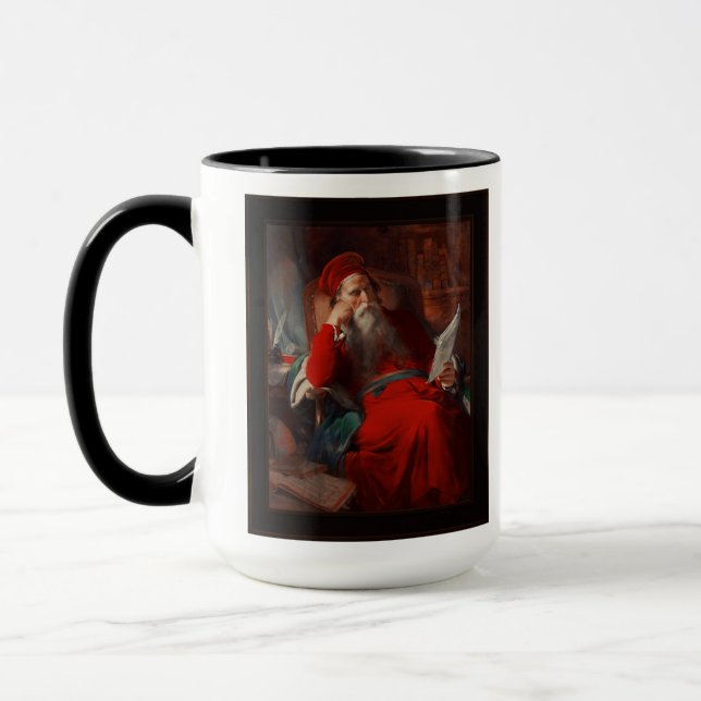 Scholar In His Study by Friedrich von Amerling Mug (Left)