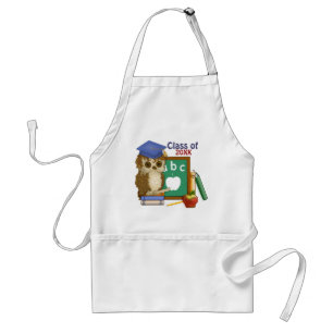 Scholar Owl Graduation Adult Apron