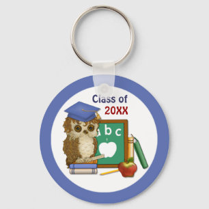 Scholar Owl Graduation Keychain