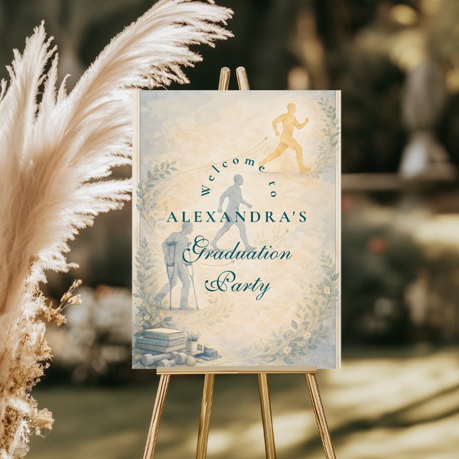 Scholarly Physical Therapy Graduation Foam Board (Creator Uploaded)