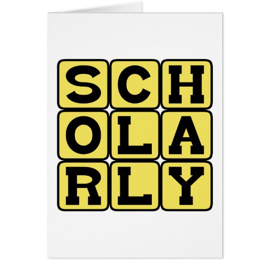 Scholarly, Studious Cards (Front)