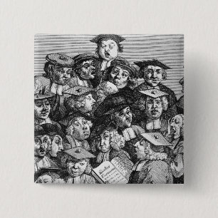 Scholars at a Lecture, 20th January 1736-37 Button