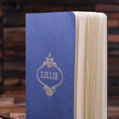 Scholar's Blue Engraved Kraft Paper Journal (Front)
