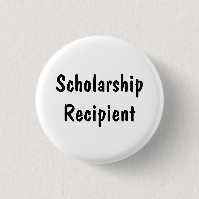 Scholarship Recipient Pinback Button (Front)