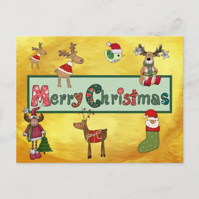 Schöne Weihnachten Holiday Postcard (Front)