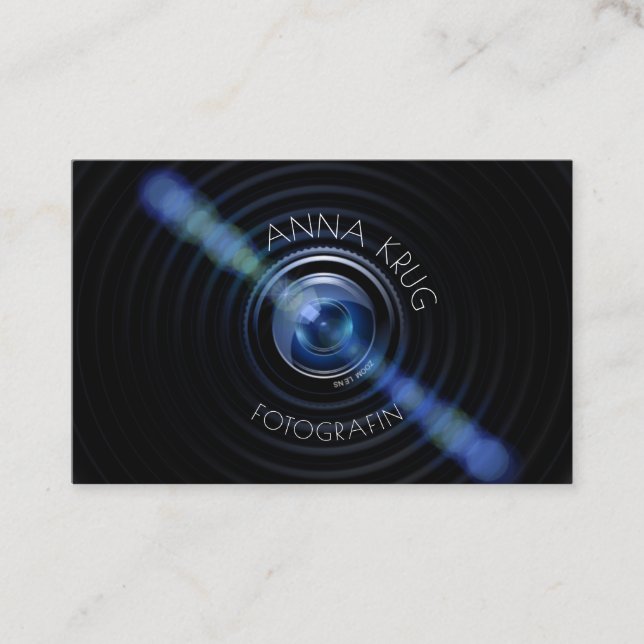 Schönes Design Fotografie Visitenkarte Business Card (Front)