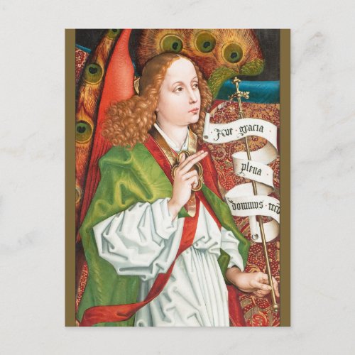Schongauer Annunciation angel CC1184 Orlier altar Postcard