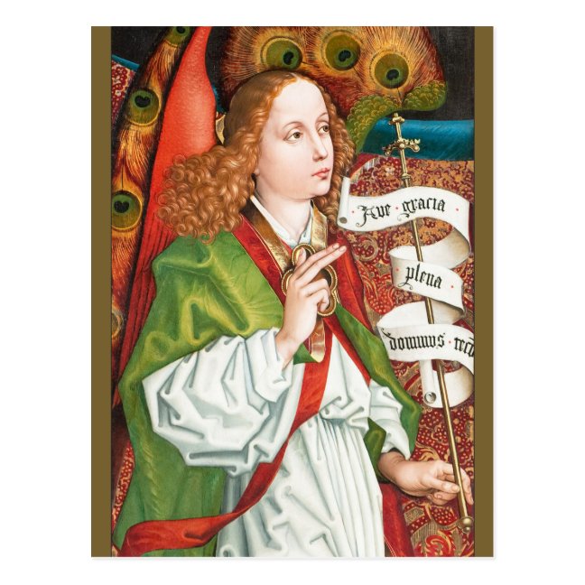 Schongauer Annunciation angel CC1184 Orlier altar Postcard