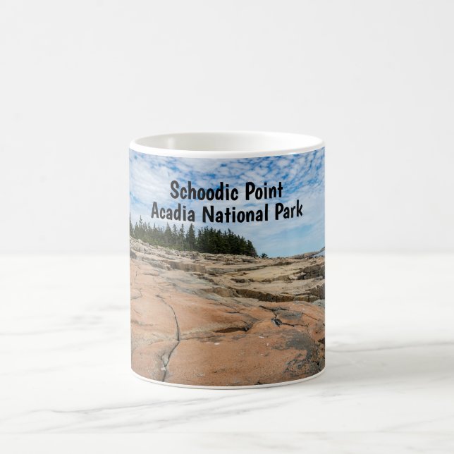 Schoodic Point in Acadia National Park in Maine Coffee Mug (Center)