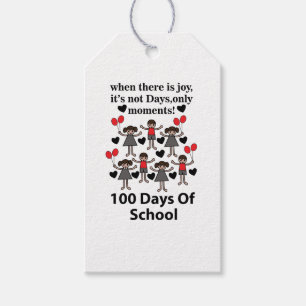 School 100 Days Of School  Gift Tags