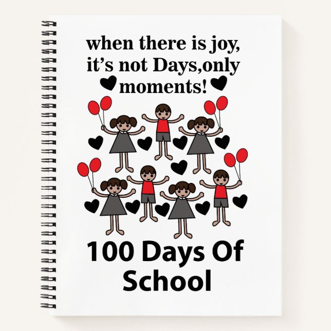 School 100 Days Of School  Notebook (Front)