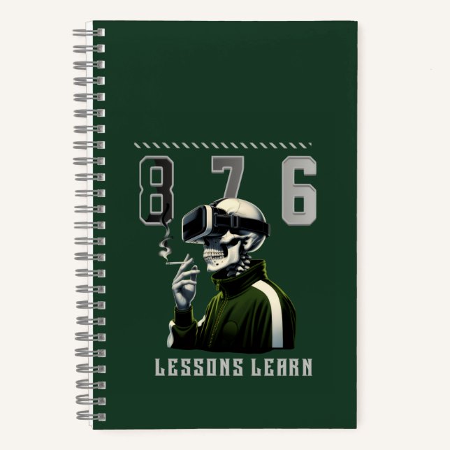 School 876 LESSONS LEARN Spiral Notebook (Front)
