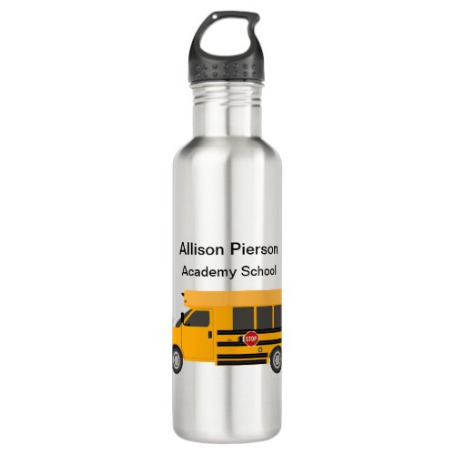 School Academy University Bus Water Bottles