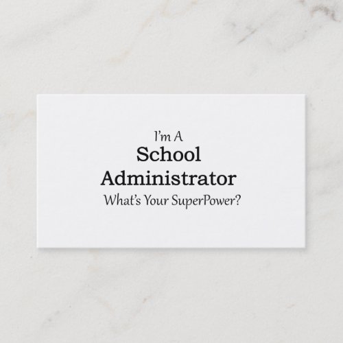 School Administrator Business Card