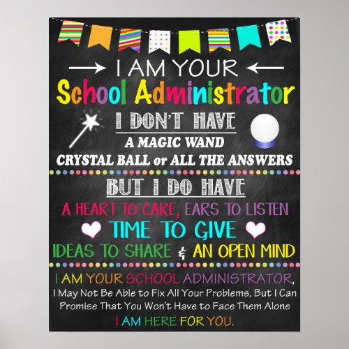 School Administrator Office Decor Poster