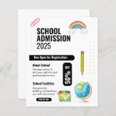 School Admission Flyer, School Promotion Flyer (Front/Back)