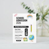 School Admission Flyer, School Promotion Flyer (Standing Front)