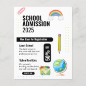 School Admission Flyer, School Promotion Flyer (Front)