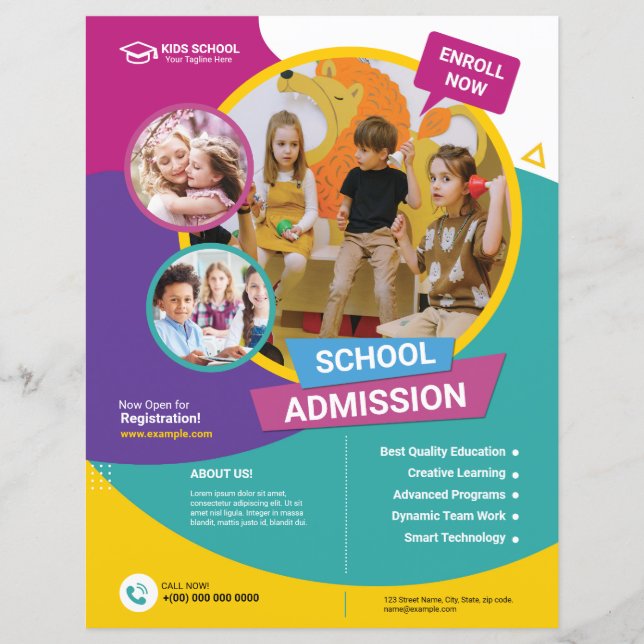 School Admission Flyer Template (Front)