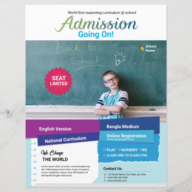 School Admission Flyer Template (Front)