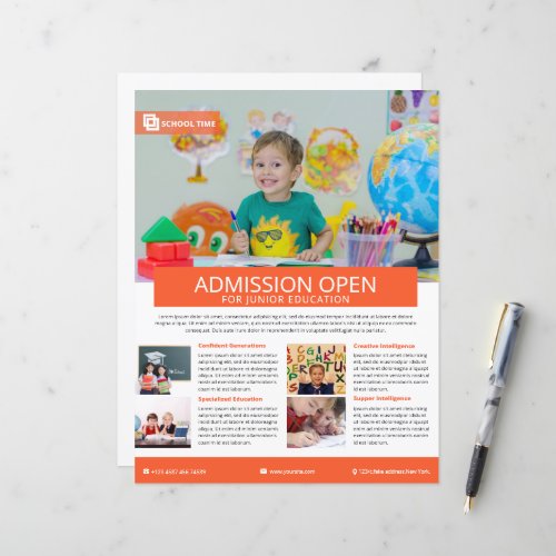 School Admission Flyer Template