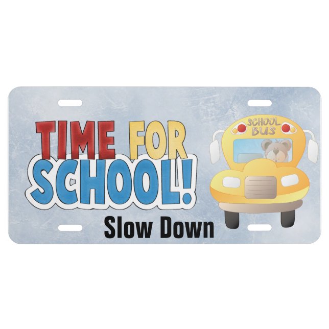 #School Aluminum license plate (Front)