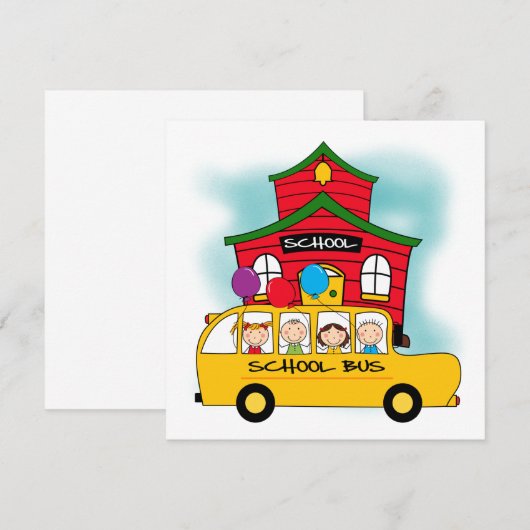 School and School Bus T-shirts and Gifts (Front/Back)