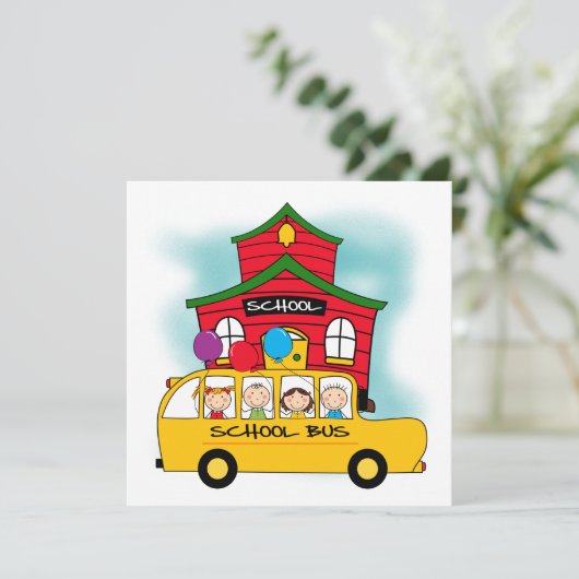 School and School Bus T-shirts and Gifts (Standing Front)