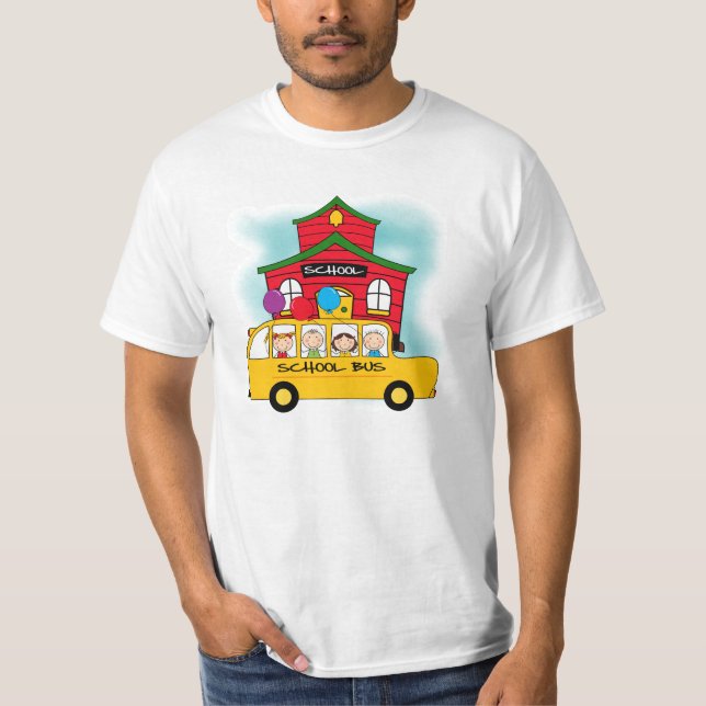 School and School Bus T-shirts and Gifts (Front)