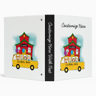 School and School Bus T-shirts and Gifts 3 Ring Binder