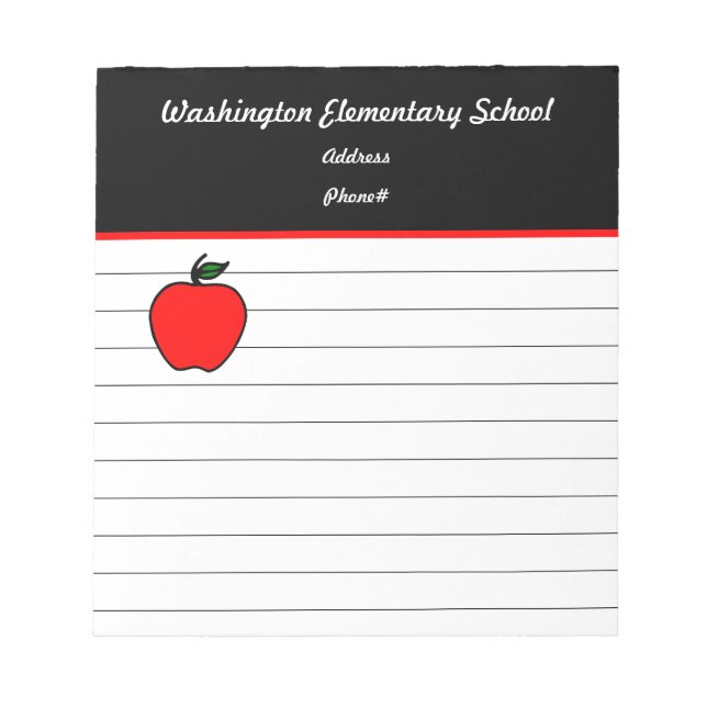 School Apple Notepad (Front)